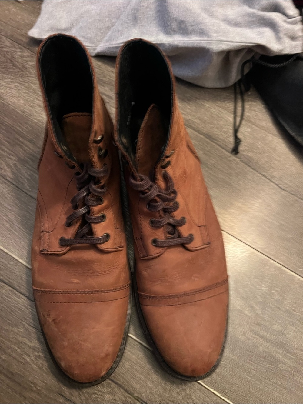 Thursday Boot Company Men's Tan-Brown Leather Lace-Up Boots
